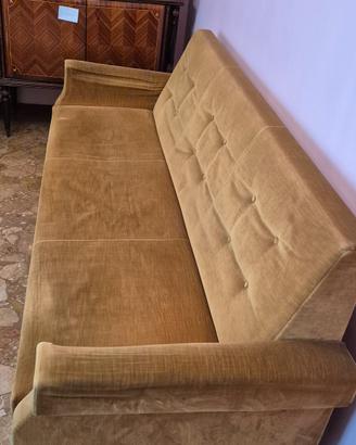Divano vintage a 3 posti, con letto a scomparsa