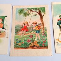 Cartoline D'auguri Vintage Anni 50 Nuove 