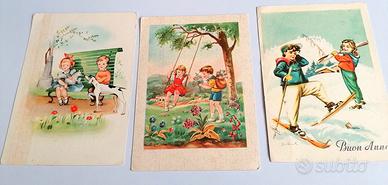 Cartoline D'auguri Vintage Anni 50 Nuove 