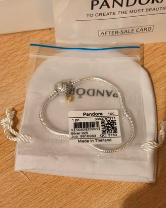 Bracciale Pandora Chiusura A Cuore Con Pendente