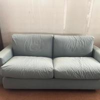 Divano 2 posti azzurro chiaro sfoderabile – Nuovo