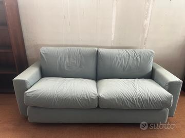 Divano 2 posti azzurro chiaro sfoderabile – Nuovo