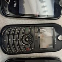 3 cellulari Samsung Motorola da collezione vintage