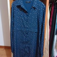 vestito /camicia blu maniche lunghe