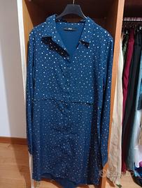 vestito /camicia blu maniche lunghe