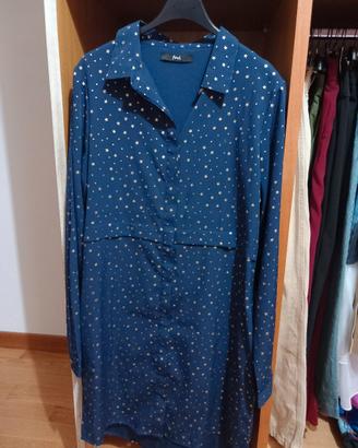 vestito /camicia blu maniche lunghe