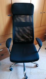 Sedia con ruote da ufficio/scrivania
