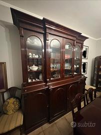 Splendido Salone Completo Anni 80 in Legno Scuro L