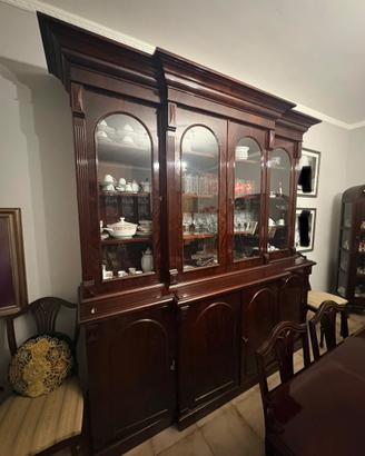 Splendido Salone Completo Anni 80 in Legno Scuro L