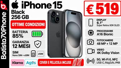Apple iPhone 15 Black 256 GB