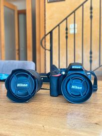 Macchina fotografica reflex Nikon D5600+obiettivi