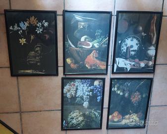 10 Quadri con cornice in legno