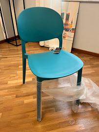 Sedie in propilene turchesi