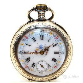 Stupendo orologio tasca argento fine 1800
