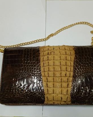 Borsa in vera pelle di coccodrillo