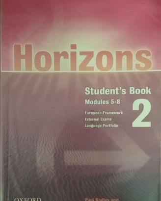 Due libri di inglese Horizon 2 teoria e esercizi 