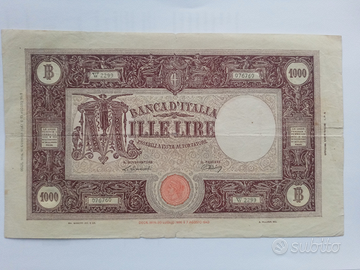 1000 lire grande " M" Barbetti d.m. 18.01.1947