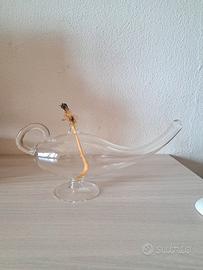 Lampada a spirito in vetro con stoppino