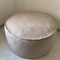 Pouf beige sfoderabile diametro 100cm