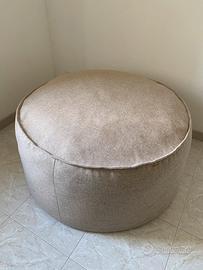 Pouf beige sfoderabile diametro 100cm