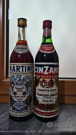 coppia bottiglie vermut vintage