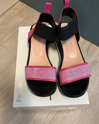 Sandali con zeppa/platform POLLINI 