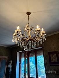 Lampadario 10 luci cristallo