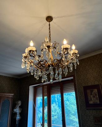 Lampadario 10 luci cristallo