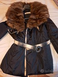 Piumino collo in pelliccia