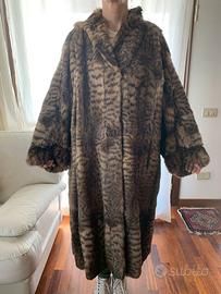 Pelliccia vintage lunga maculata