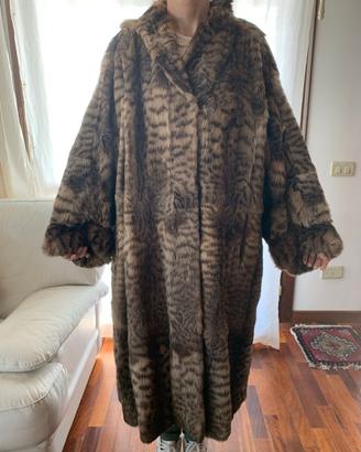 Pelliccia vintage lunga maculata