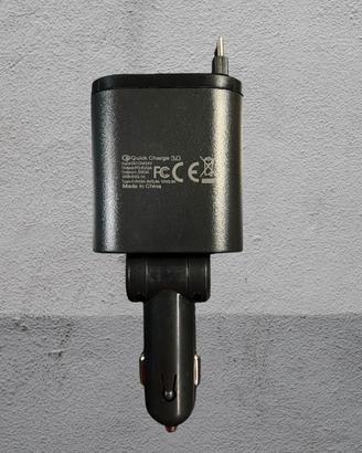 Caricatore Auto 120W con Cavi Retrattili