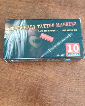 Penne per Tatuaggi Temporanei Set con 10 Penne
