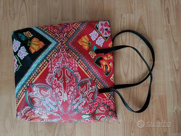 👜 Borsa Desigual grande – fantasia rosso/rosa – c