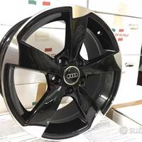 Cerchi audi rotor 18 pollici nero lucidi