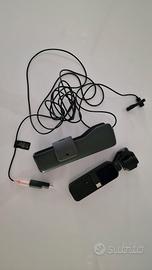 dji osmo pocket con adattatore microfono e microfo