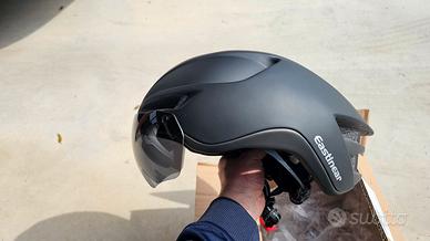 casco bici da corsa con visiera magnetica