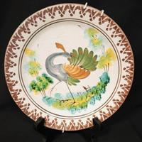 Antico piatto decorativo – Grottaglie ? Pavone (1)