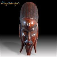 Maschera Tribale Africana Vintage In Legno Intagli