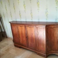 Credenza in stile noce massiccio anni '60