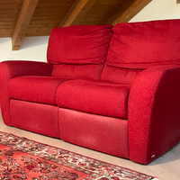 Divano Natuzzi Relax rosso due posti