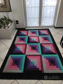 Tappeto Missoni disegno geometrico anni 80