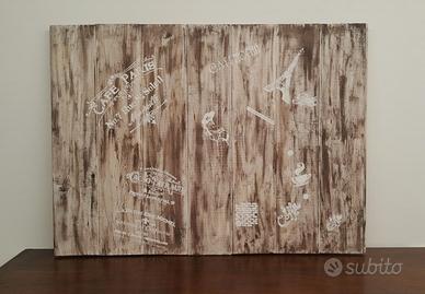 Tavola pannello quadro insegna angolo caffè legno