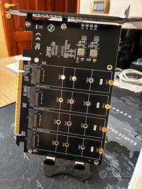 Scheda PCIe / NVMe 4bay