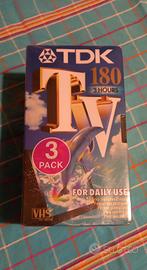 Lotto 3 Videocassette - Nuove Sigillate VHS TDK180