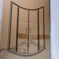 Box doccia 75x75 semicircolare lucido e cromo