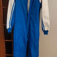 Tuta kart OMP blu e bianca