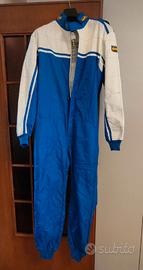 Tuta kart OMP blu e bianca