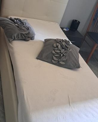 Letto singolo ecopelle bianca