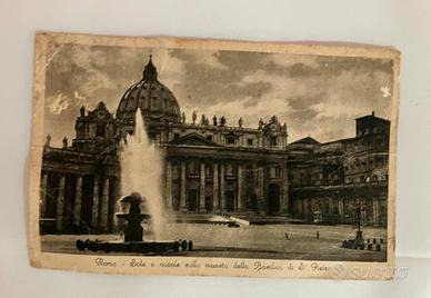 Cartolina Roma Basilica S. Pietro 1937 - viaggiata